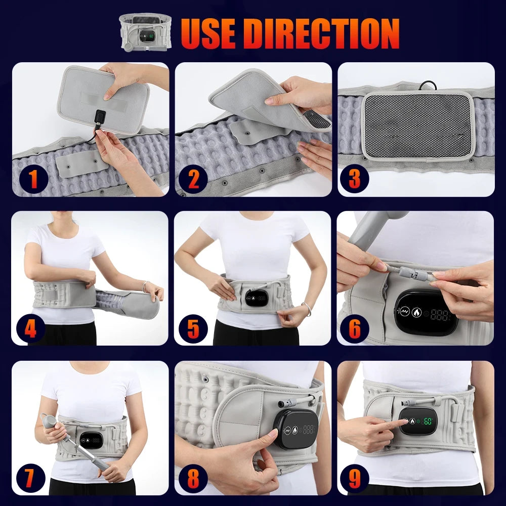 Inflatable Heated Lumbar Support Belt