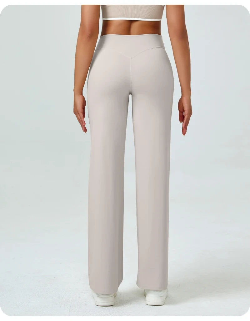 High Waisted Straight Leg Yoga Pants